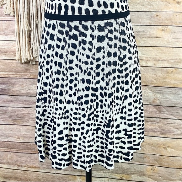 Revolve | Trina Turk ‘Huxley’ Black Crocodile Print Knit Fit & Flare Midi Dress - Picture 4 of 10